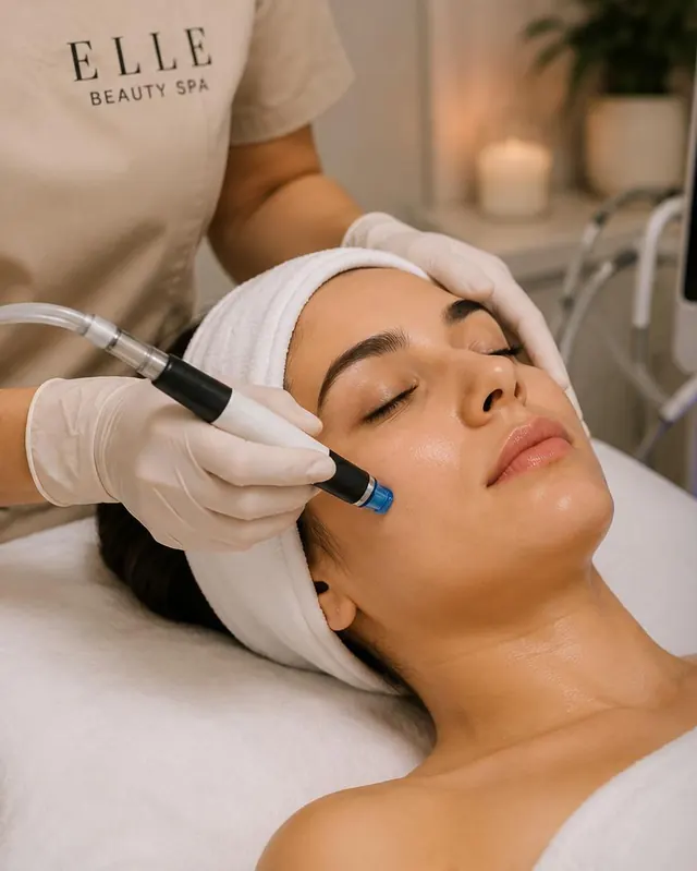 Hydrafacial: limpieza con punta de succión y sueros