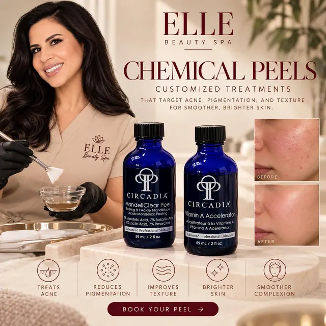 Peeling químico en ELLE Beauty Spa: productos Circadia y resultado antes y después